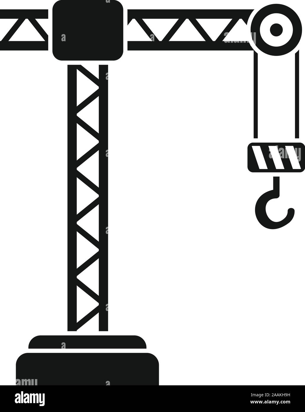 Building crane icon. Simple illustration of building crane vector icon for web design isolated on white background Stock Vector