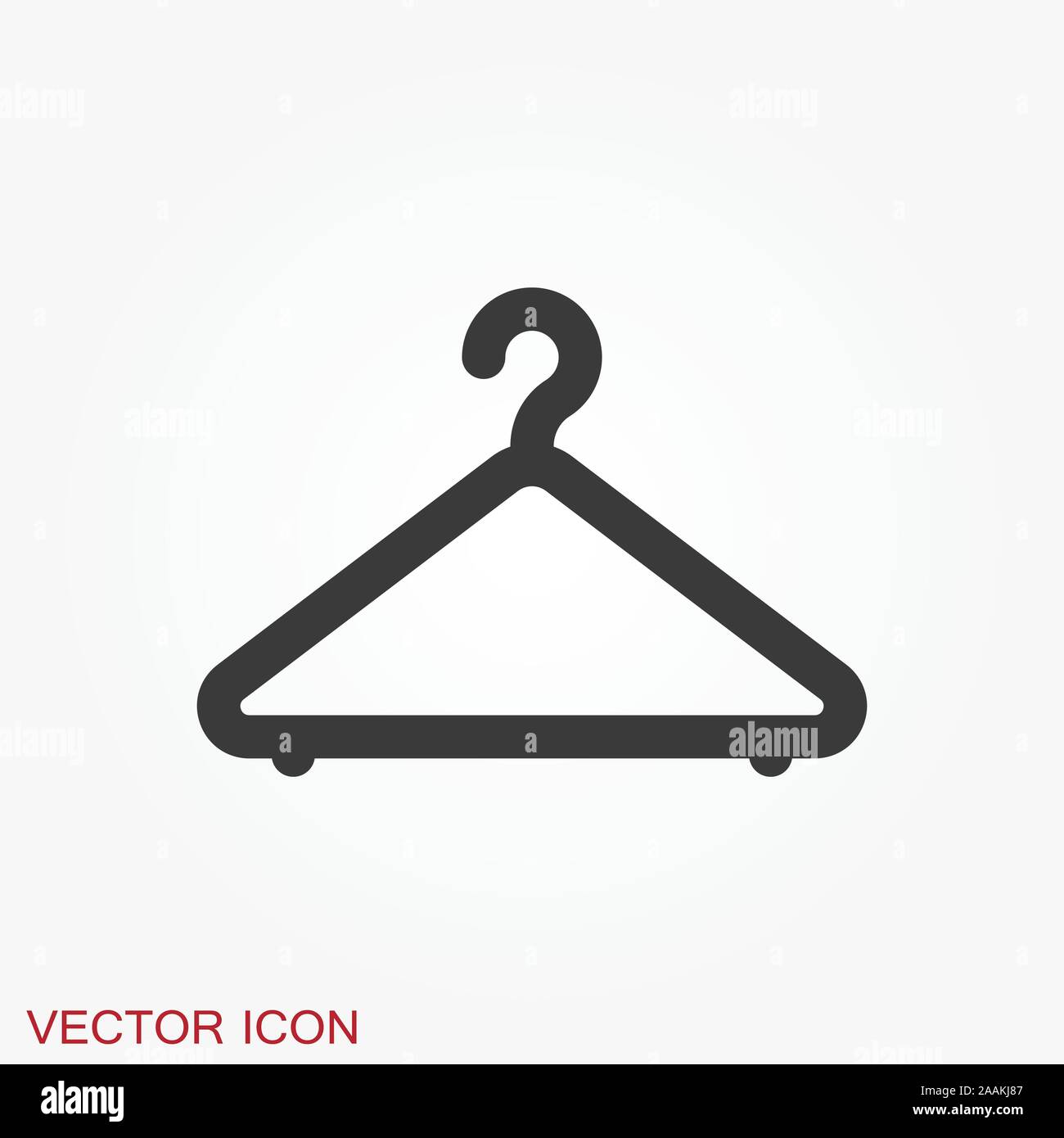 Clothes hanger icon. Coat rack symbol. Flat Vector illustration Stock Vector  Image & Art - Alamy