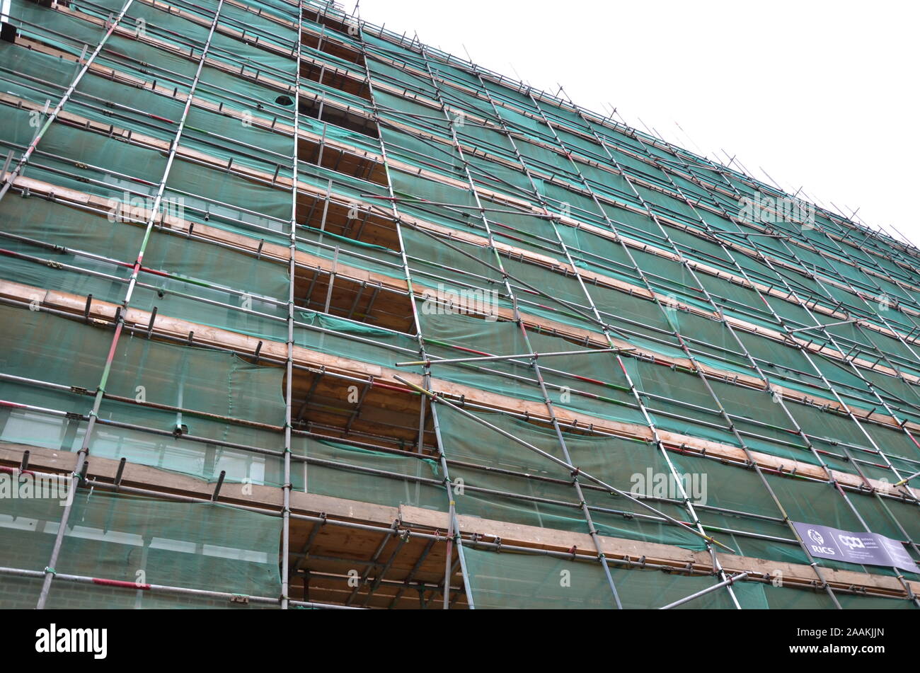 major construction site, High rise building scaffolding Stock Photo