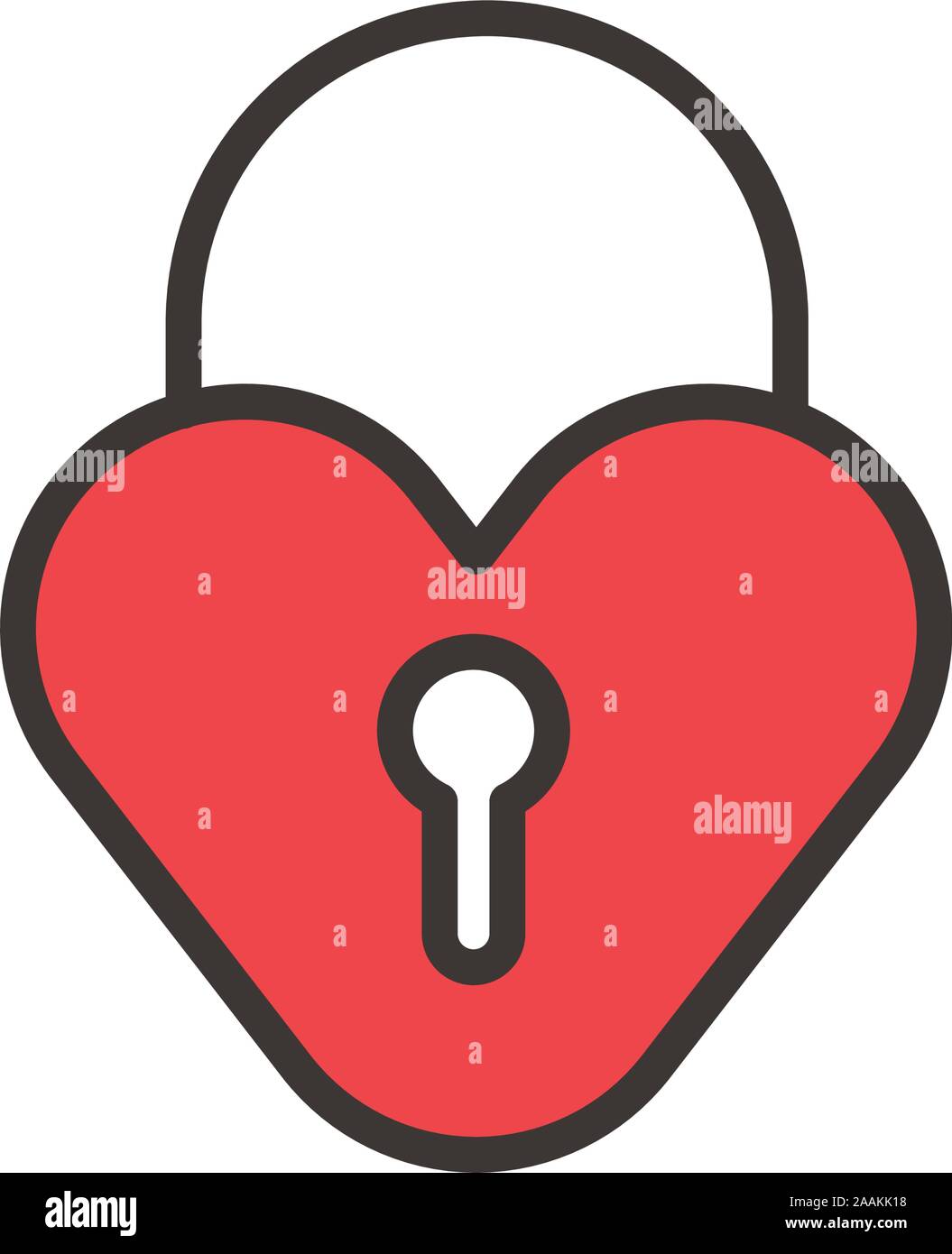 happy valentines day heart padlock Stock Vector Image & Art - Alamy