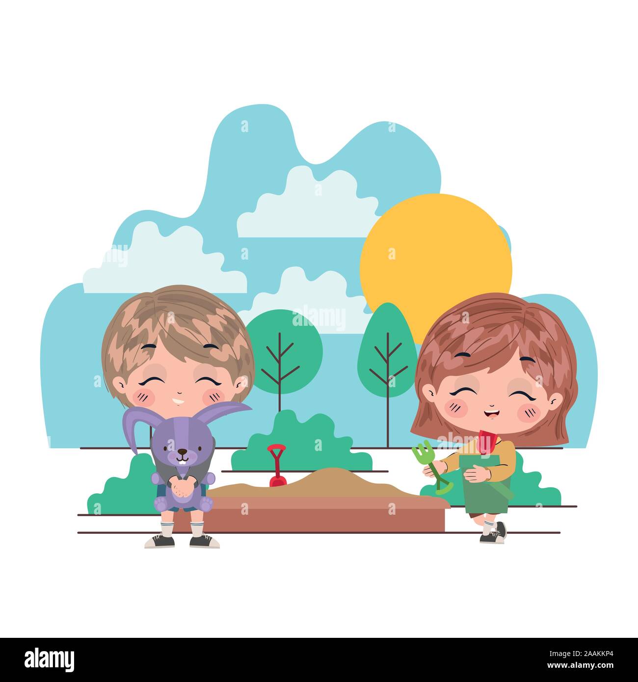 Girl and boy cartoon vector design Stock Vector Image & Art - Alamy