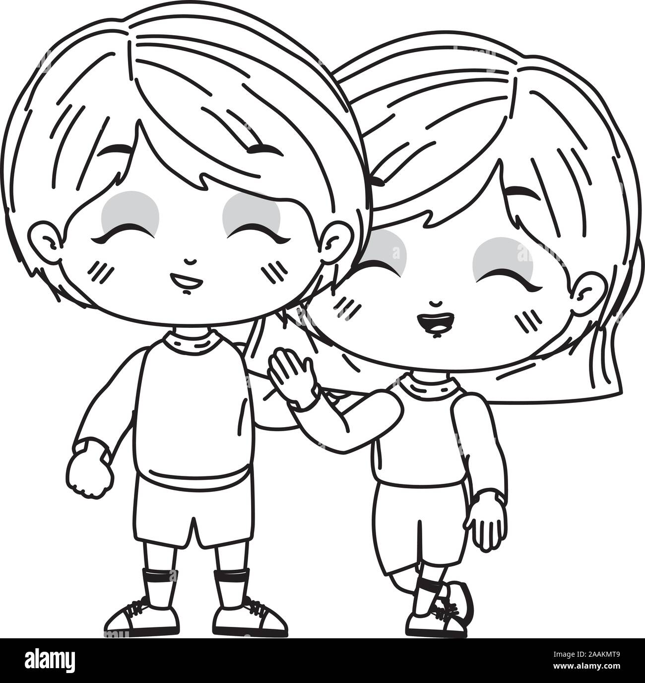Girl And Boy Cartoon Vector Design Stock Vector Image Art Alamy