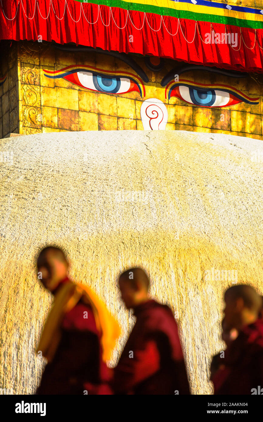 The Boudanath Stupa, is one of the holiest Buddhist sites in Kathmandu