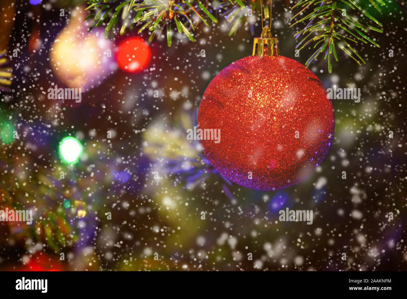 Closeup of decorated christmas tree hi-res stock photography and images ...