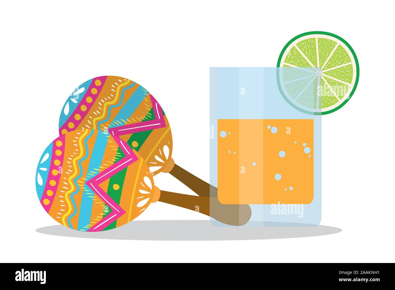 Mexican maracas and tequila vector design Stock Vector Image & Art - Alamy