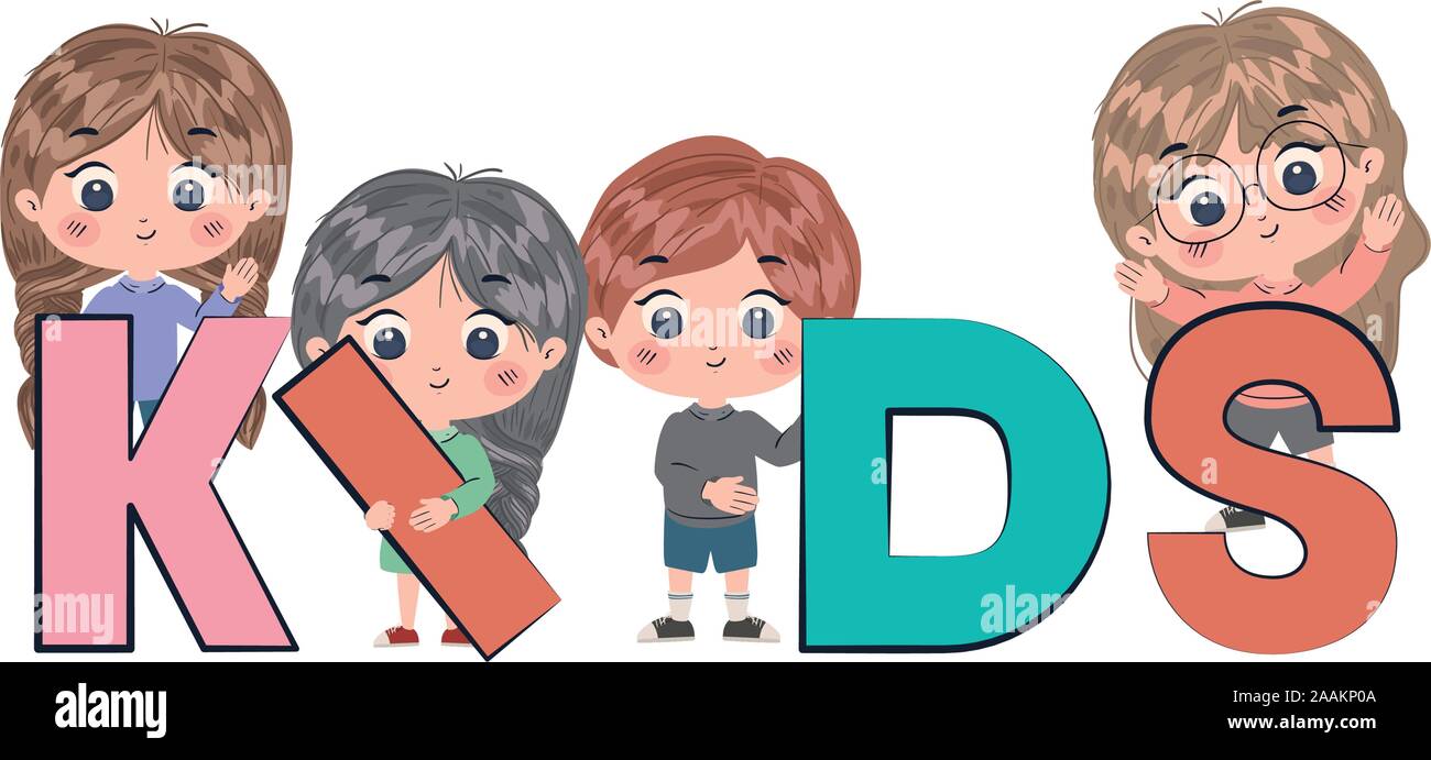 Girls and boys cartoons vector design Stock Vector Image & Art - Alamy