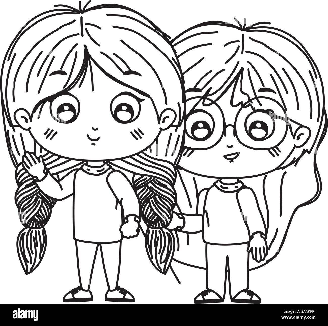 Isolated girls cartoons vector design Stock Vector Image & Art - Alamy