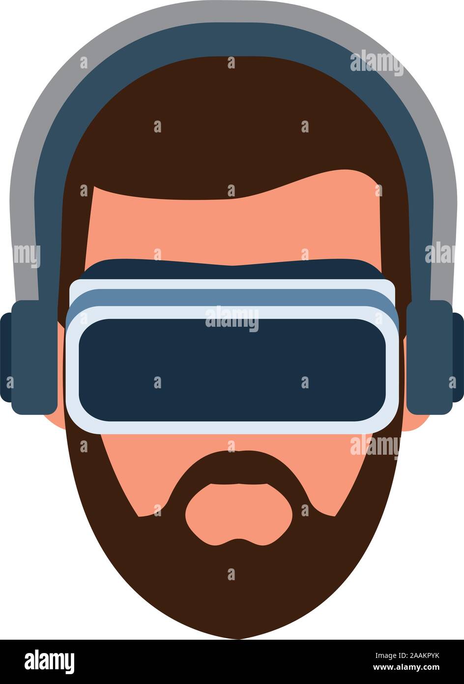 man using technology of augmented reality vector design Stock Vector ...