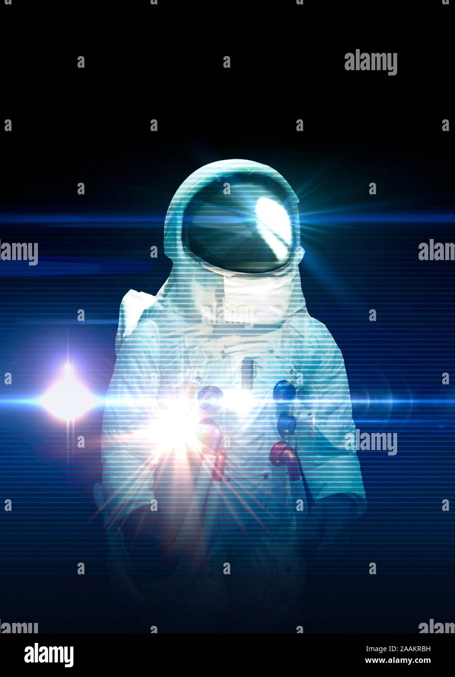 Astronaut, illustration Stock Photo