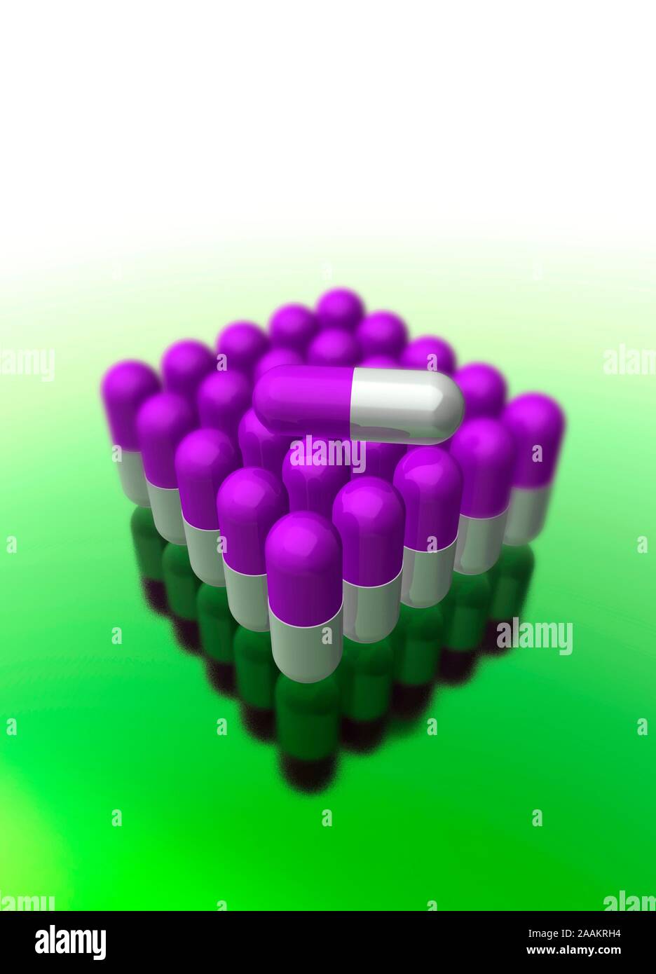 Purple and white capsules, illustration Stock Photo Alamy