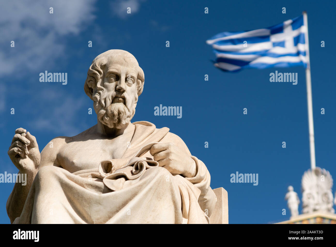 Statue of Plato in Athens Stock Photo