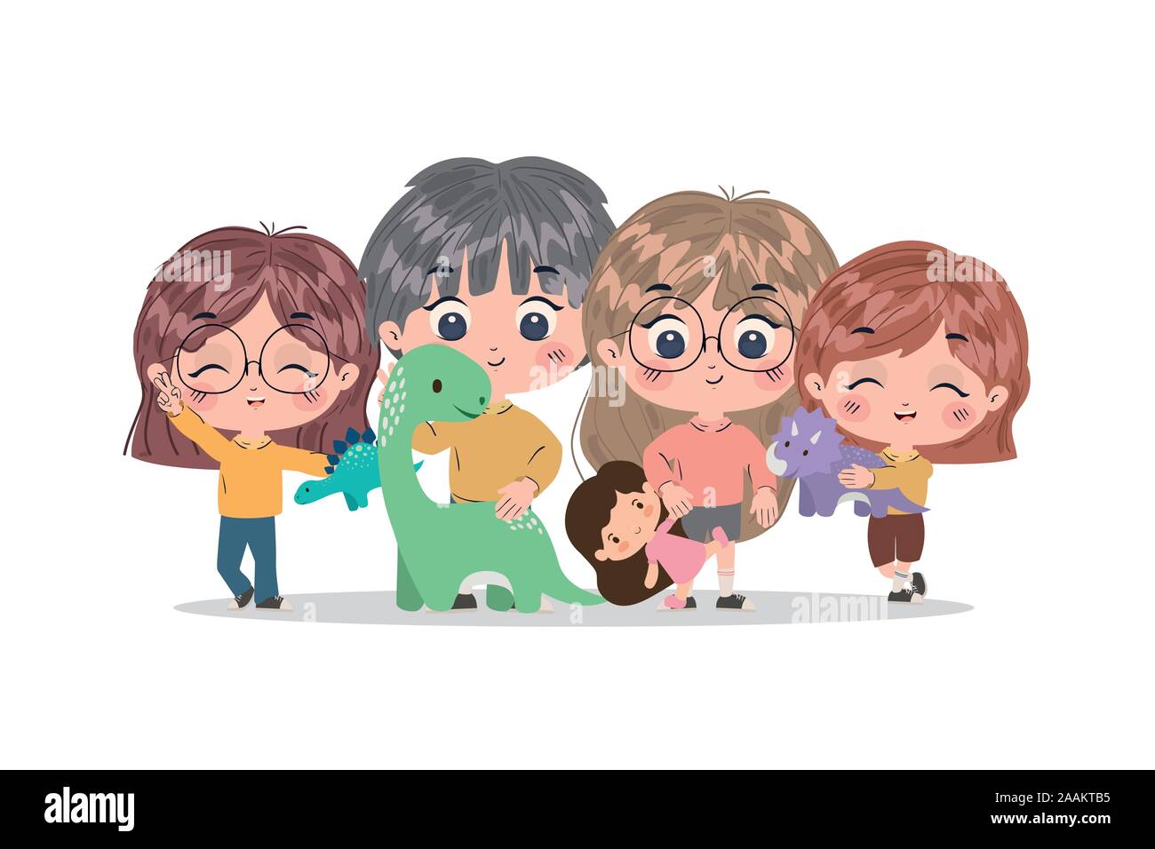Girls and boy cartoon vector design Stock Vector Image & Art - Alamy