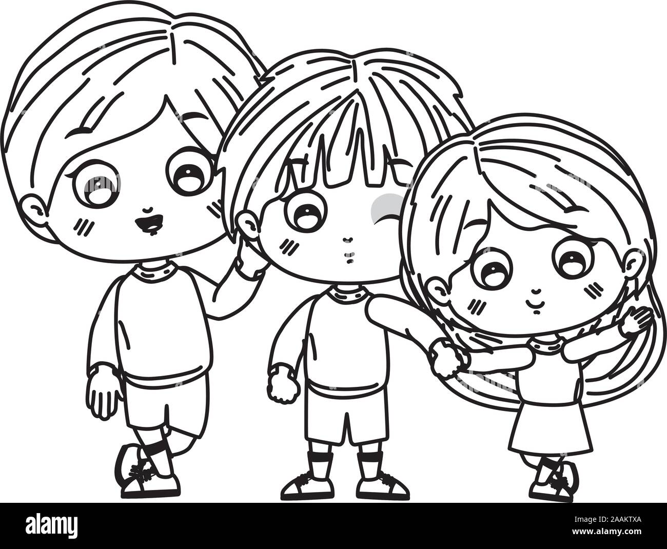 Girl and boys cartoons vector design Stock Vector Image & Art - Alamy
