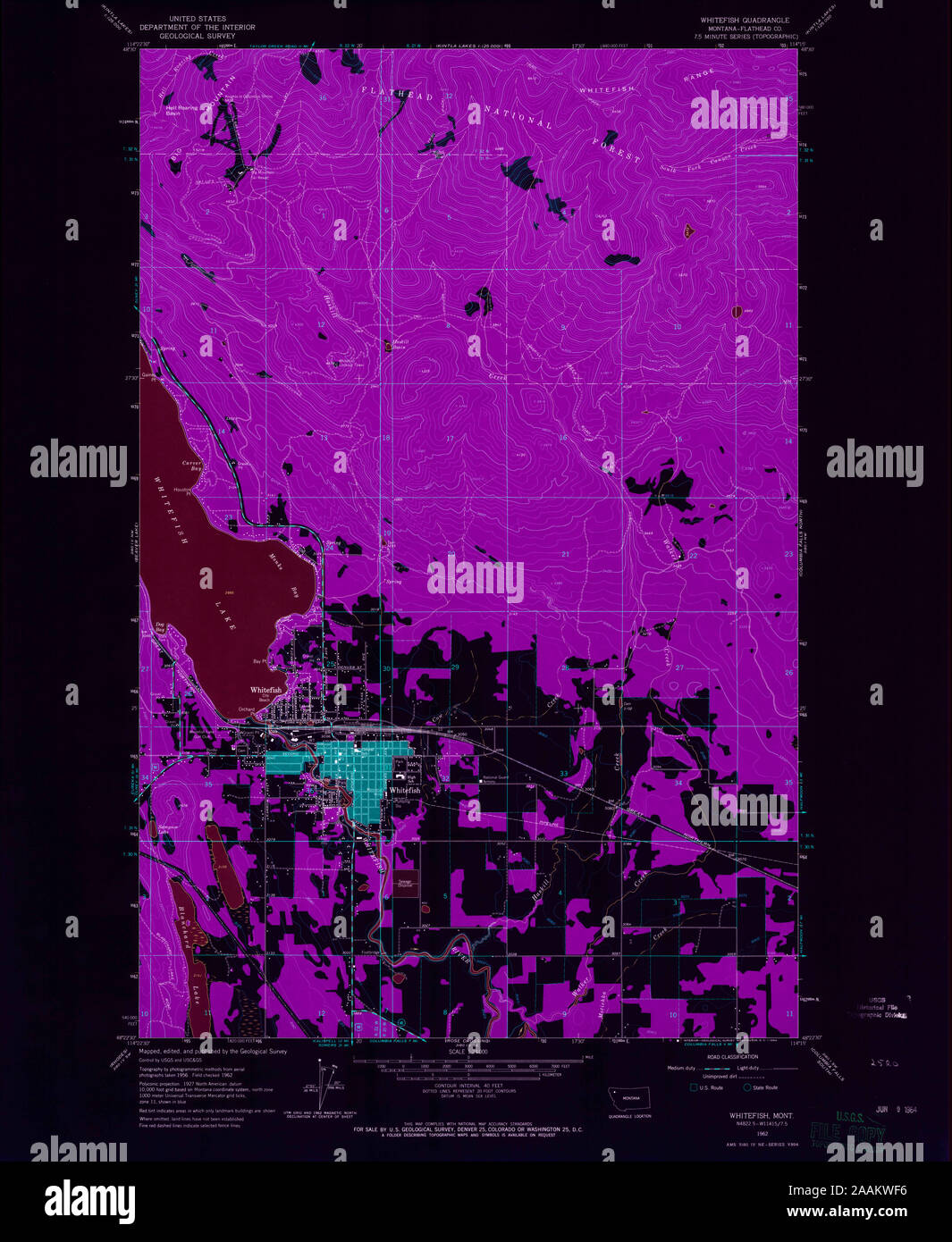 Whitefish map hires stock photography and images Alamy