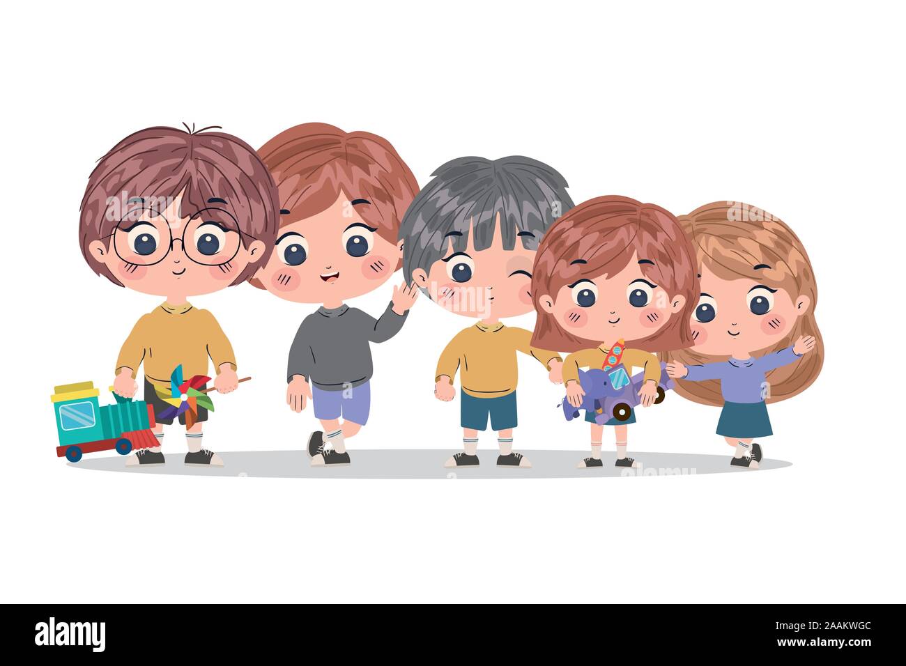 Girls and boys cartoons vector design Stock Vector Image & Art - Alamy