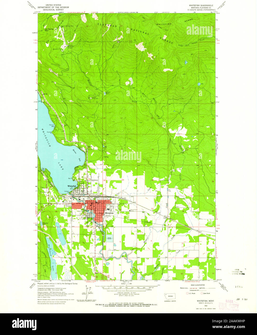 Whitefish montana map hires stock photography and images Alamy
