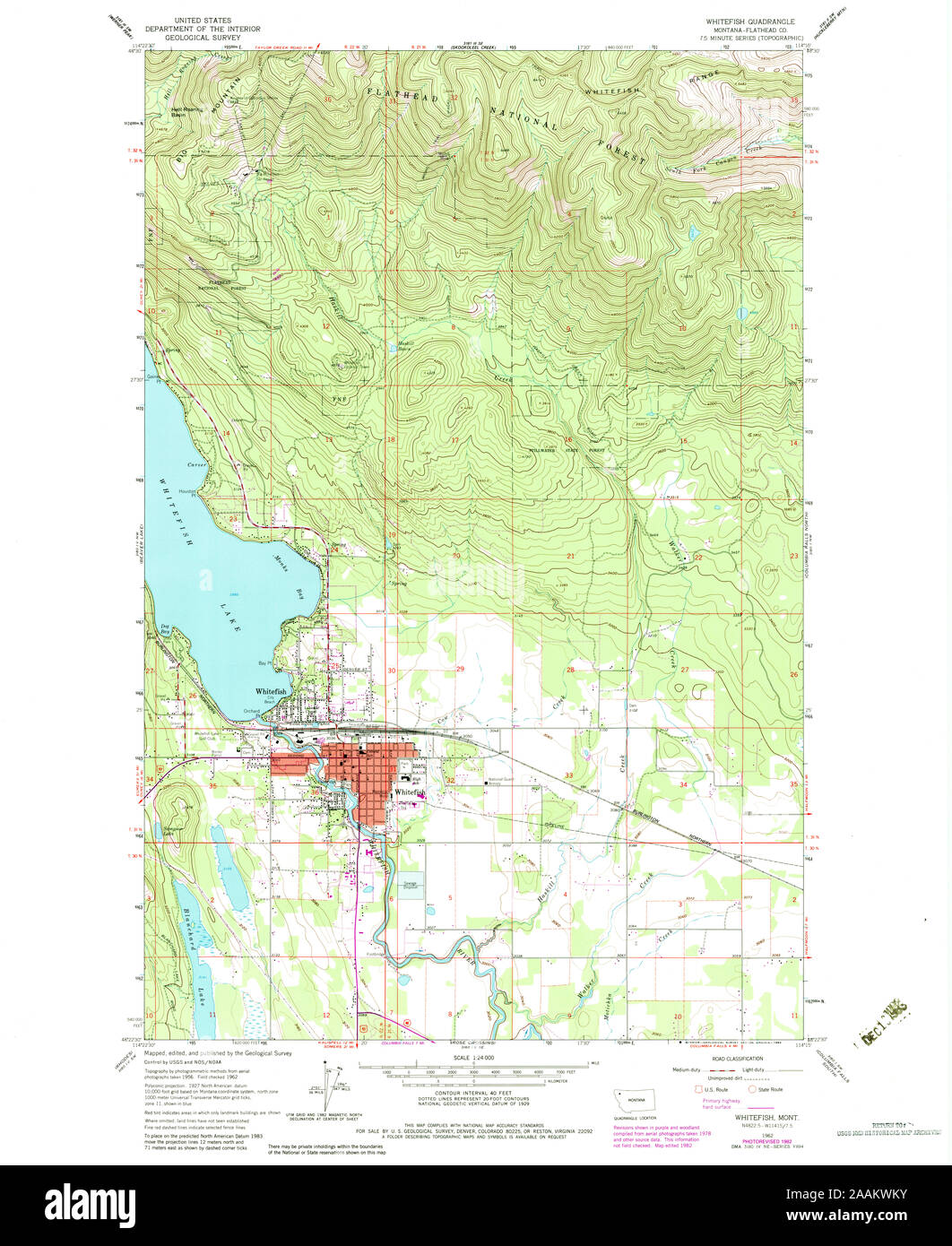 Whitefish montana map hires stock photography and images Alamy