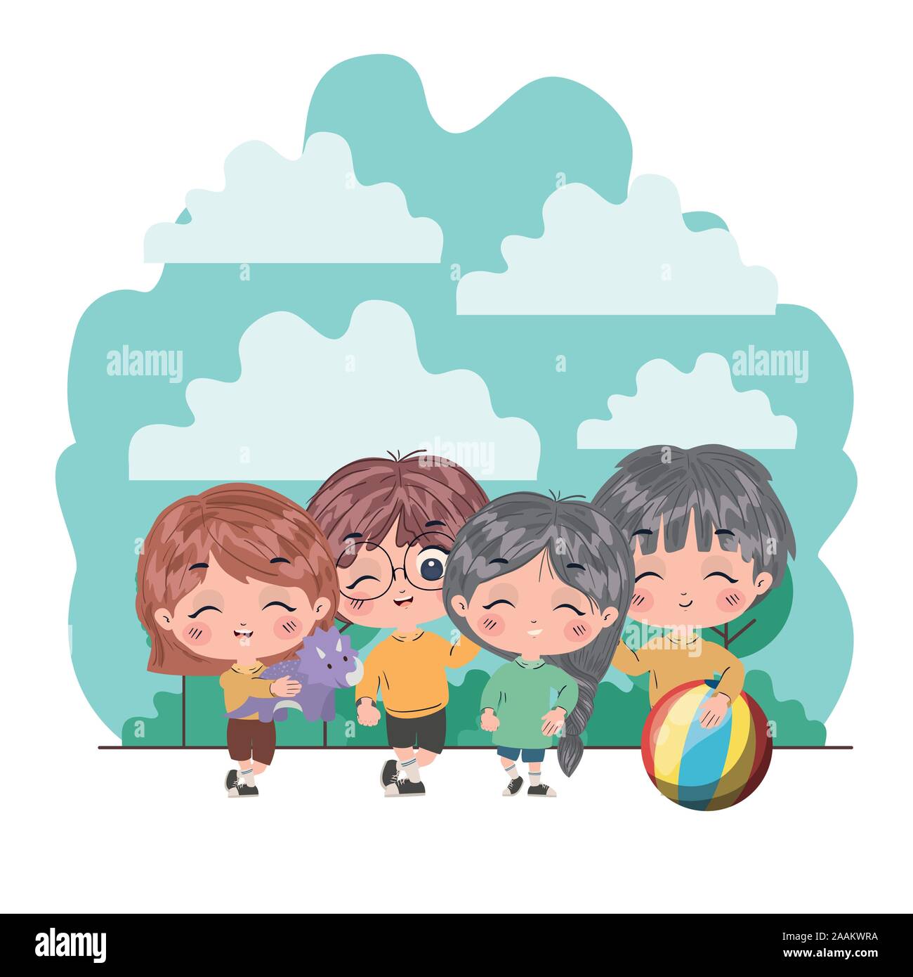 Girls and boys cartoons vector design Stock Vector Image & Art - Alamy