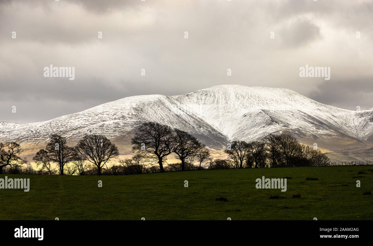 Skiddaw in Winter, Lake District, Cumbria Stock Photo