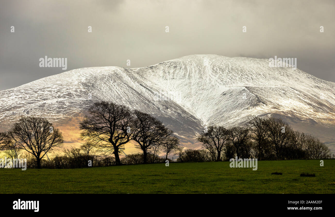 Skiddaw in Winter, Lake District, Cumbria Stock Photo