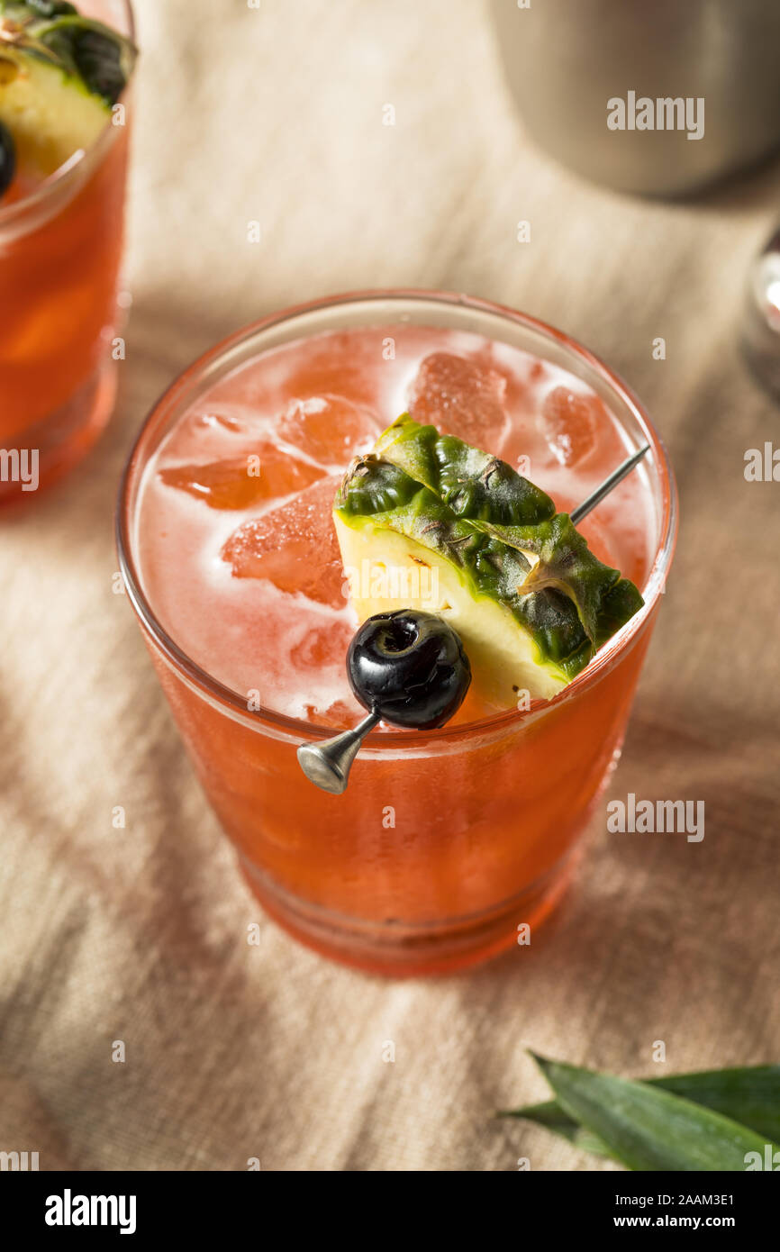 Alcoholic Jungle Bird Rum Tiki Cocktail with PIneapple Stock Photo Alamy
