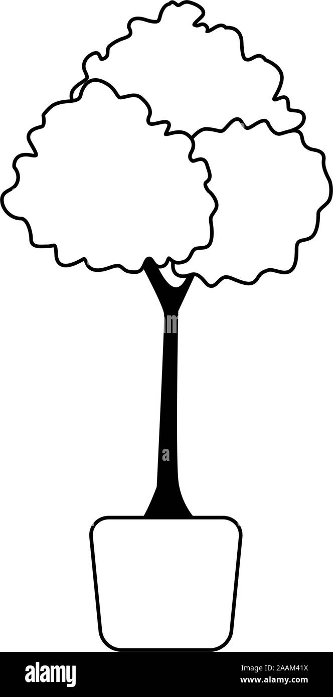 tree plant in the pot icon Stock Vector Image & Art - Alamy