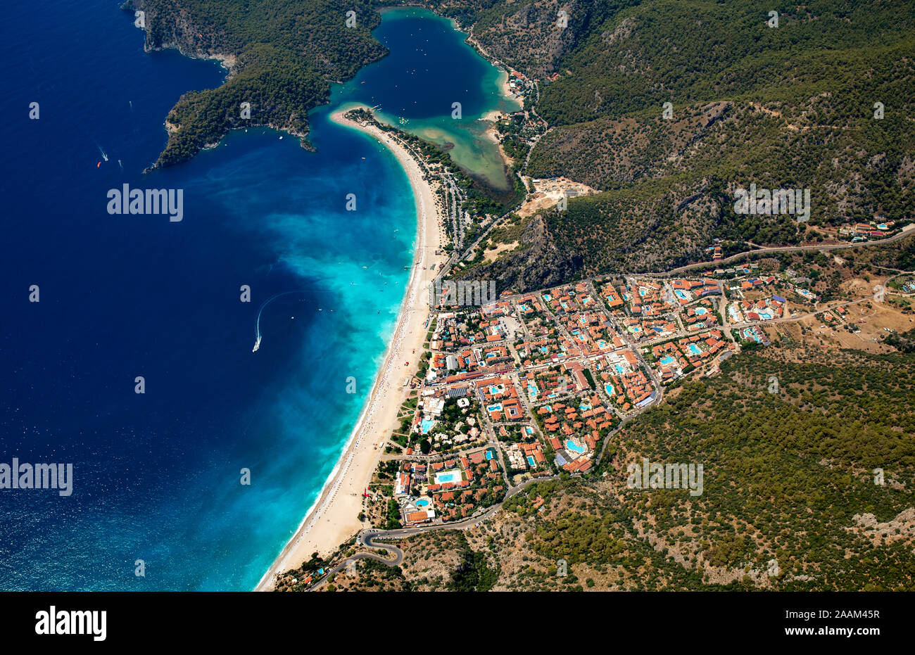 Aerial view of Oludeniz, Turkey Stock Photo