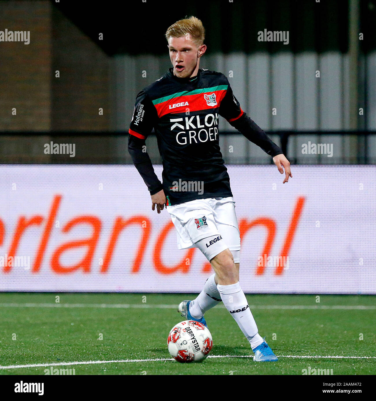 NIJMEGEN, NETHERLANDS - JANUARY 21: (L-R): Thomas Beekman of NEC  celebrating goal (3:1) shot during extra time during the Dutch KNVB Cup  match between Stock Photo - Alamy