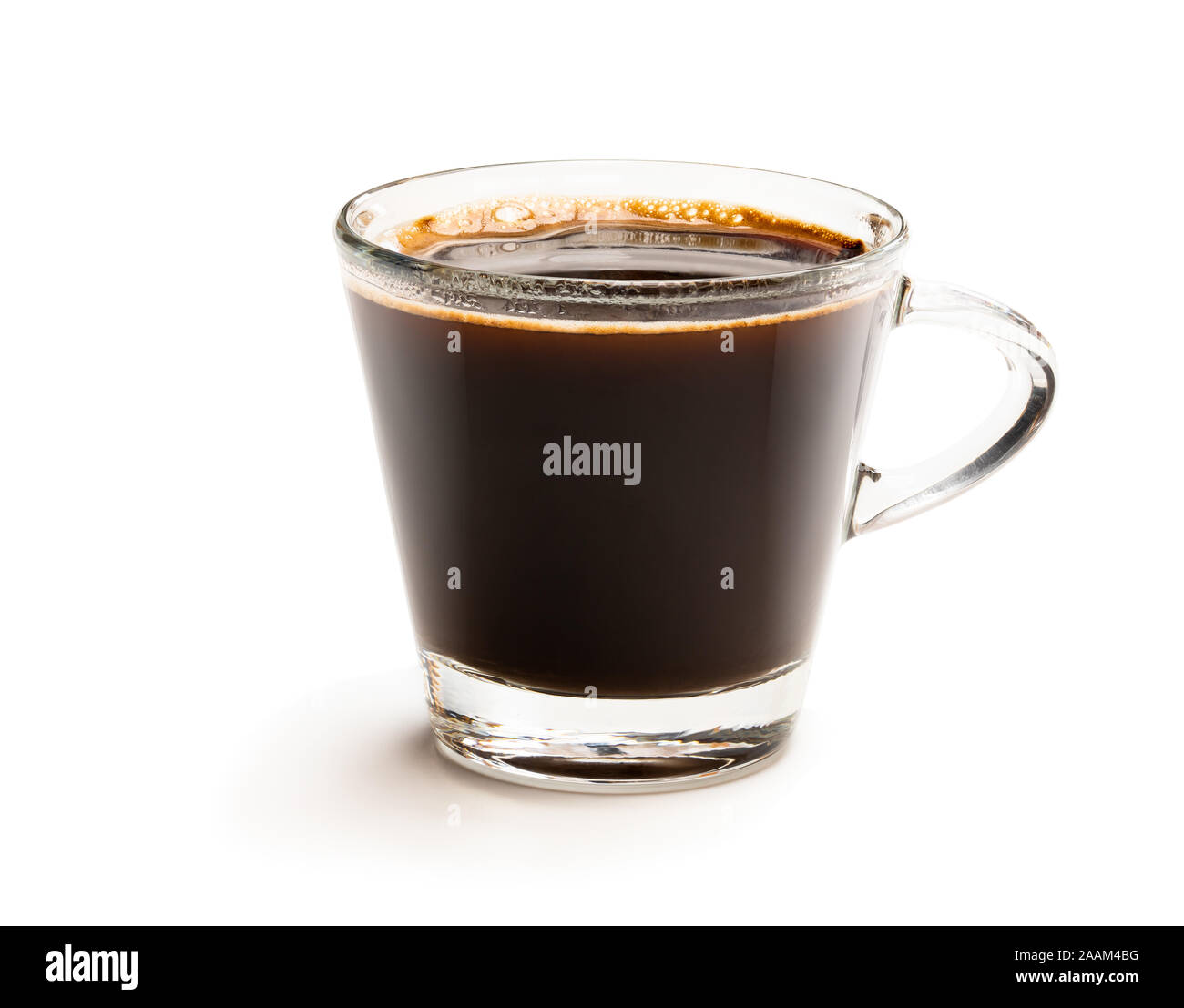 Black coffee in glass cup isolated on white Stock Photo Alamy