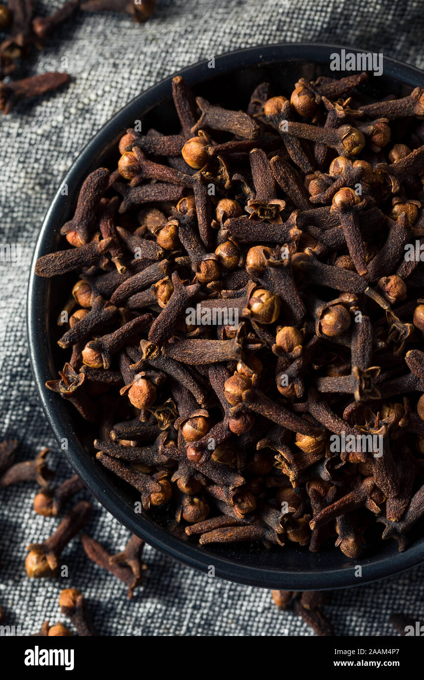 Dry Organic Clove Spice in a Bowl Stock Photo Alamy