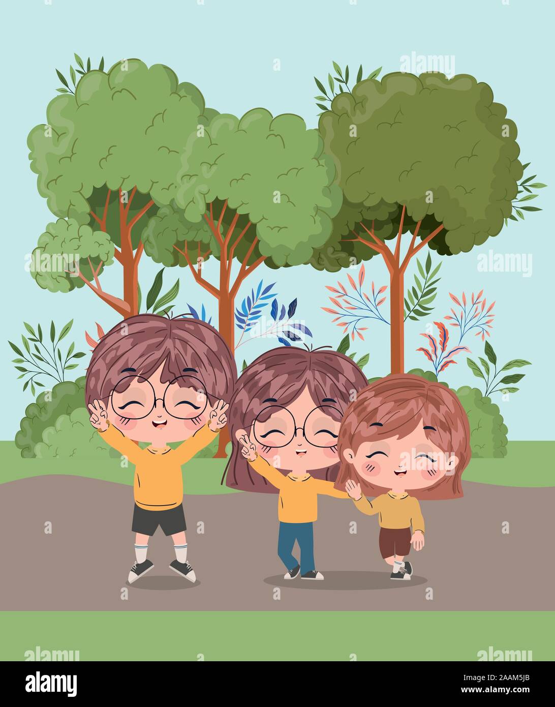 Girls and boy cartoon vector design Stock Vector Image & Art - Alamy