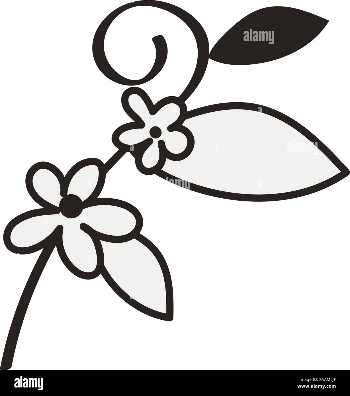 flowers and leafs garden icon Stock Vector Image & Art - Alamy