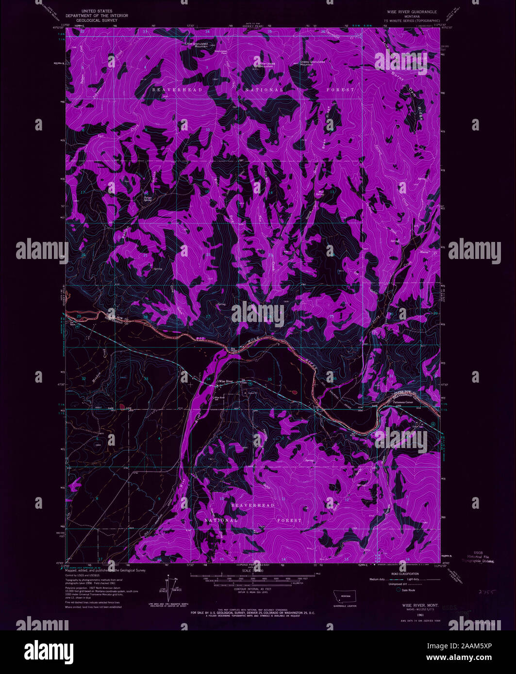 Map of wise river montana hires stock photography and images Alamy