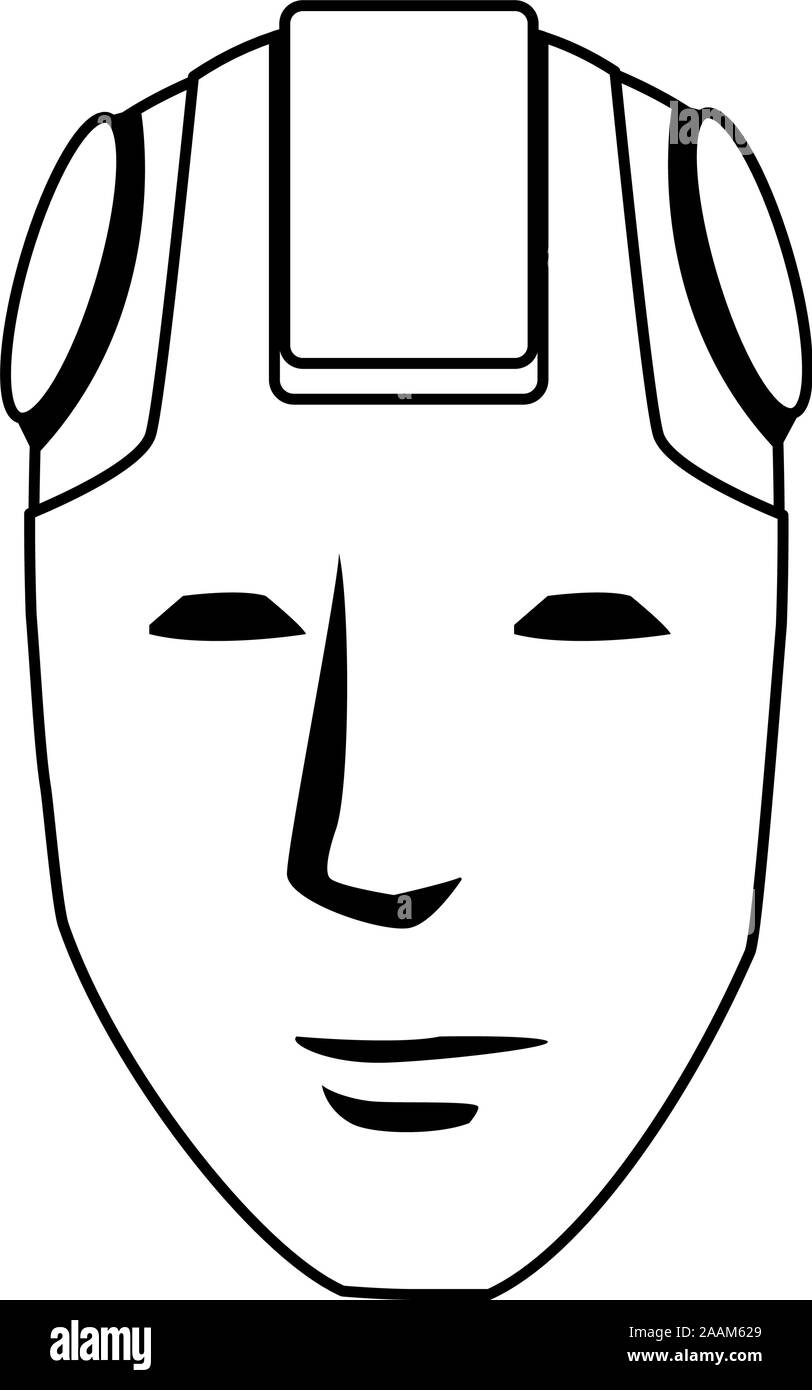 robotic head icon, flat design Stock Vector Image & Art - Alamy
