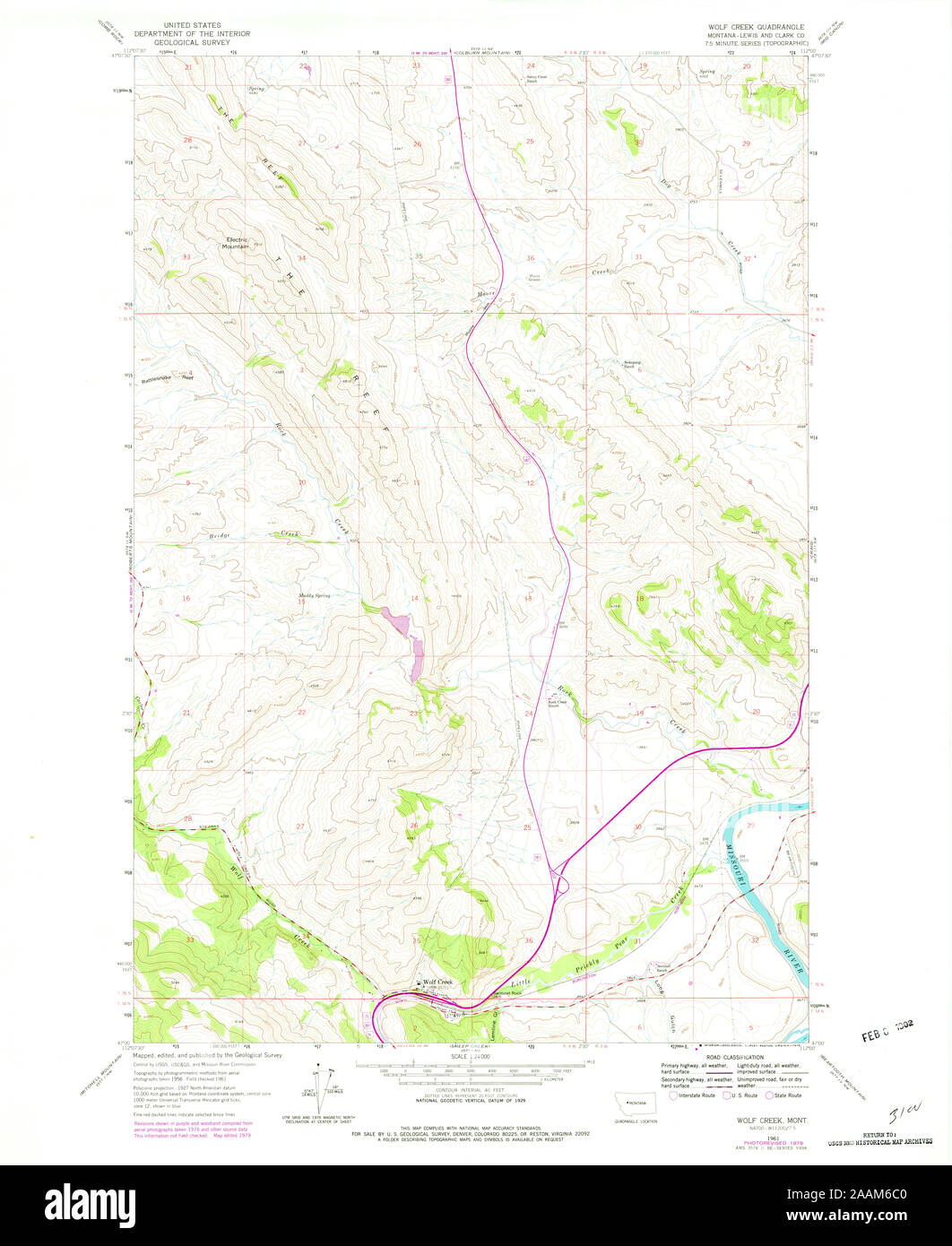 Map of wolf creek montana hi-res stock photography and images - Alamy