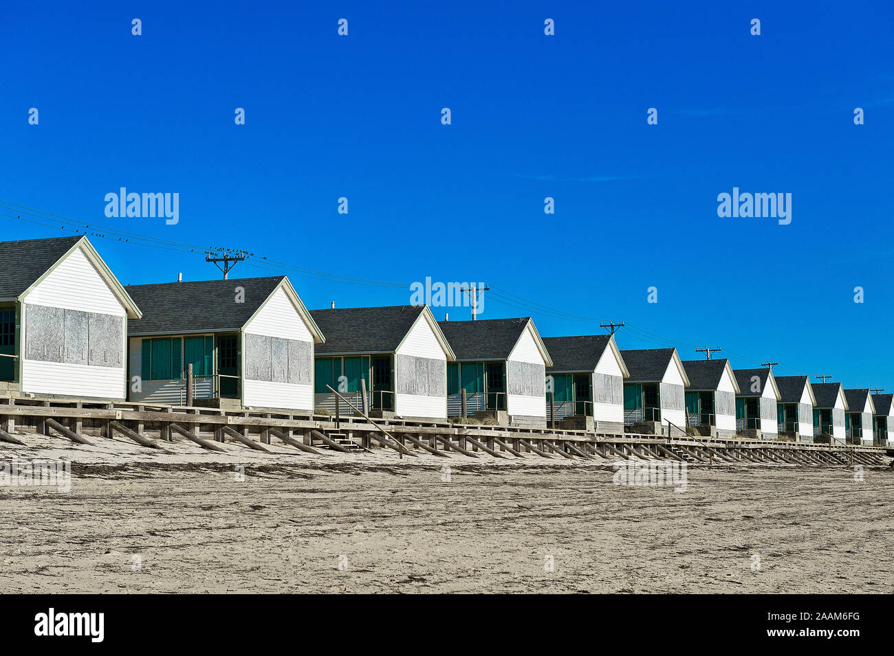 Rental cottages, Truro, Cape Cod, Massachusetts, USA. Stock Photo