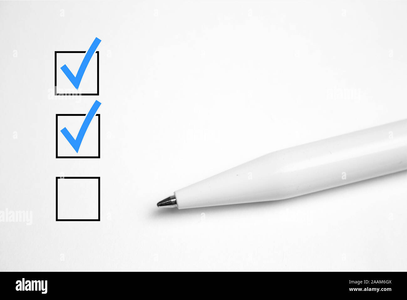 Stock photo Empty checklist with copy space Stock Photo