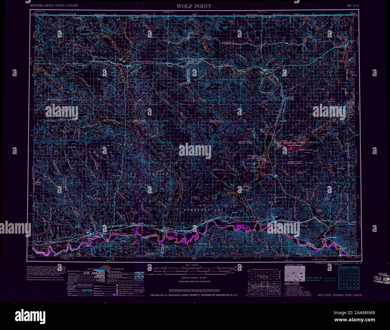 Wolf point montana map hires stock photography and images Alamy