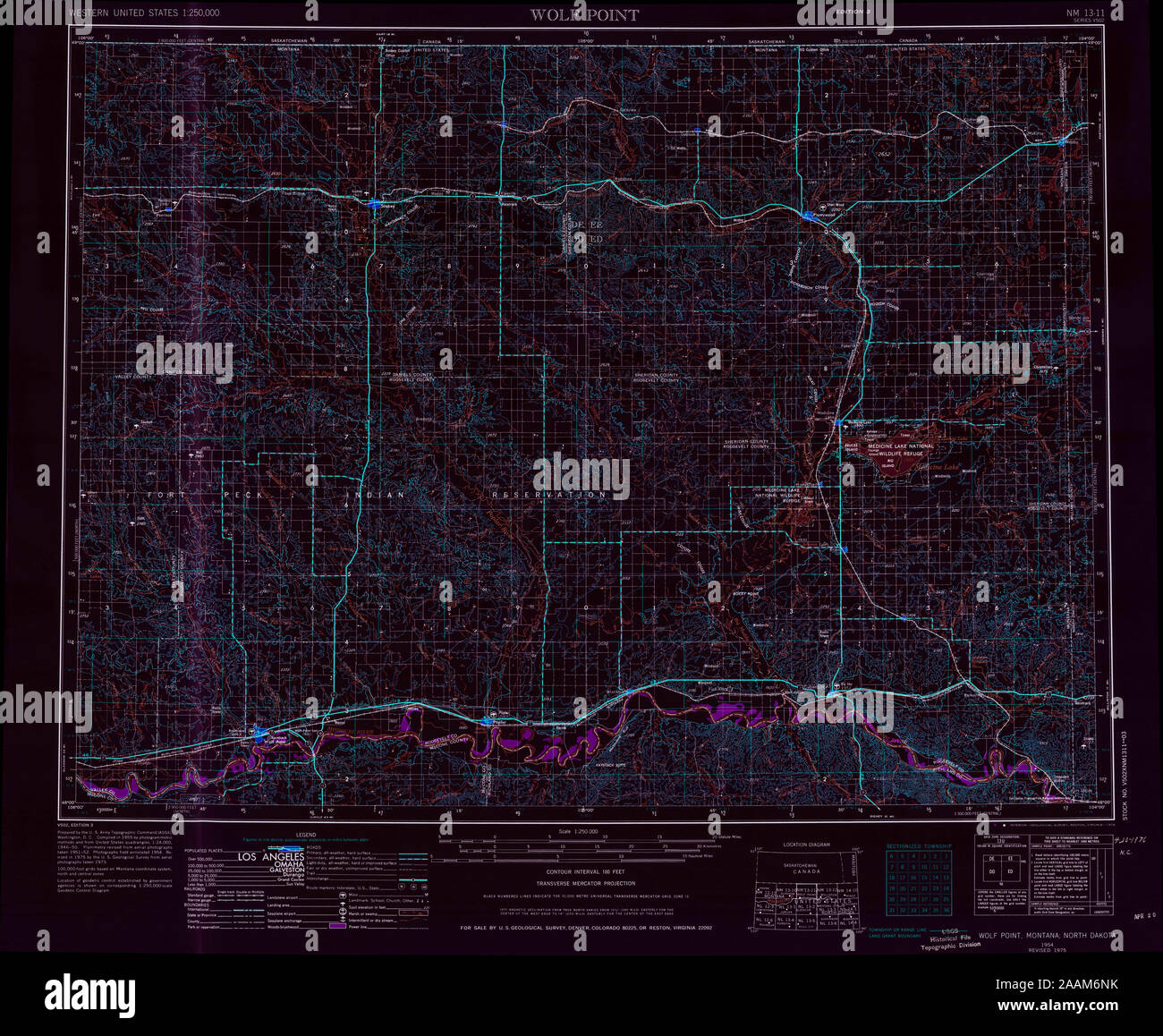 Wolf point montana map hires stock photography and images Alamy