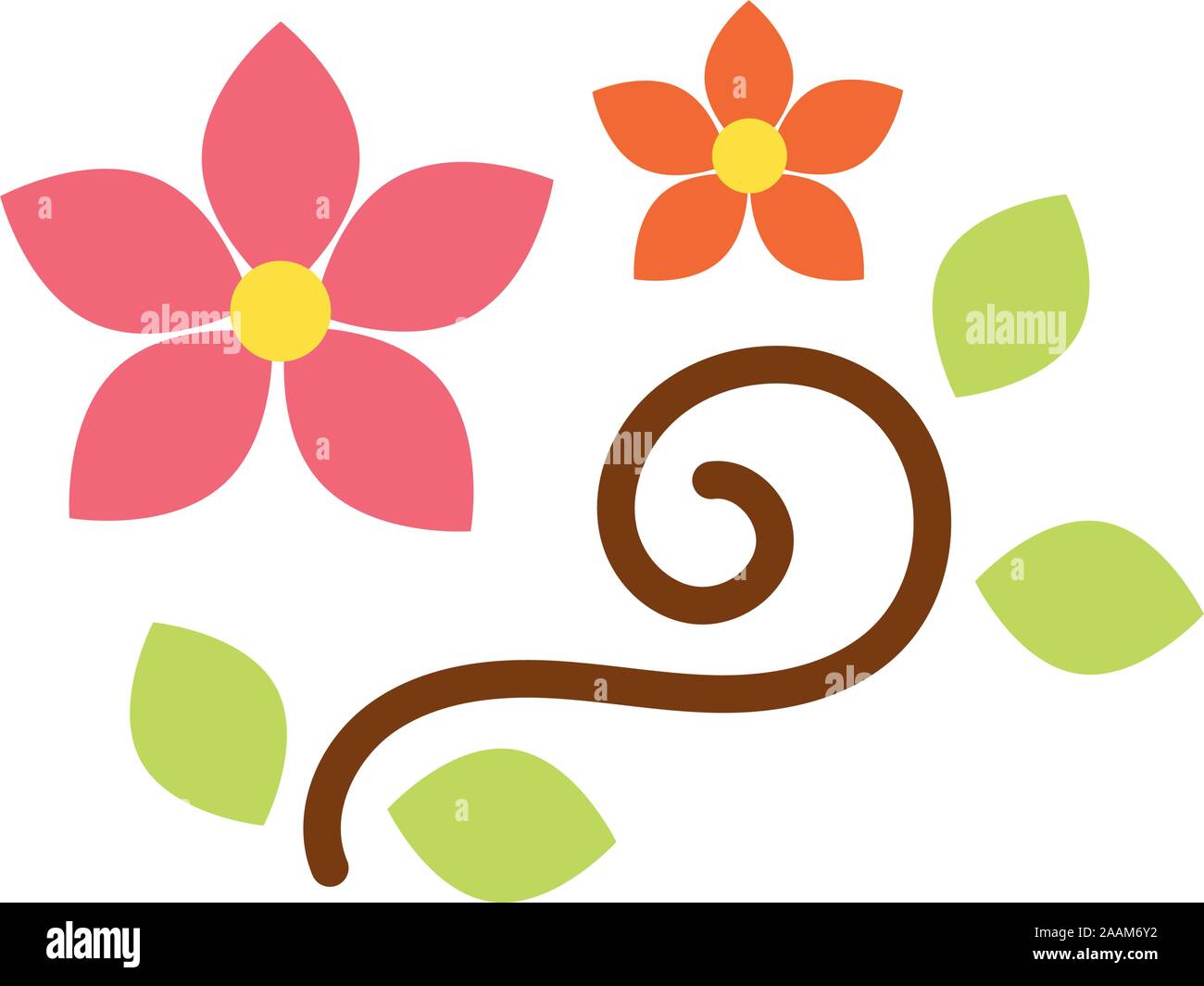 flowers and leafs garden icon Stock Vector Image & Art - Alamy