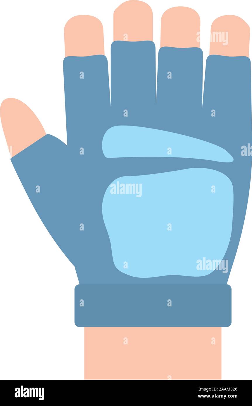 Isolated gym glove sport icon flat vector illustration design Stock ...