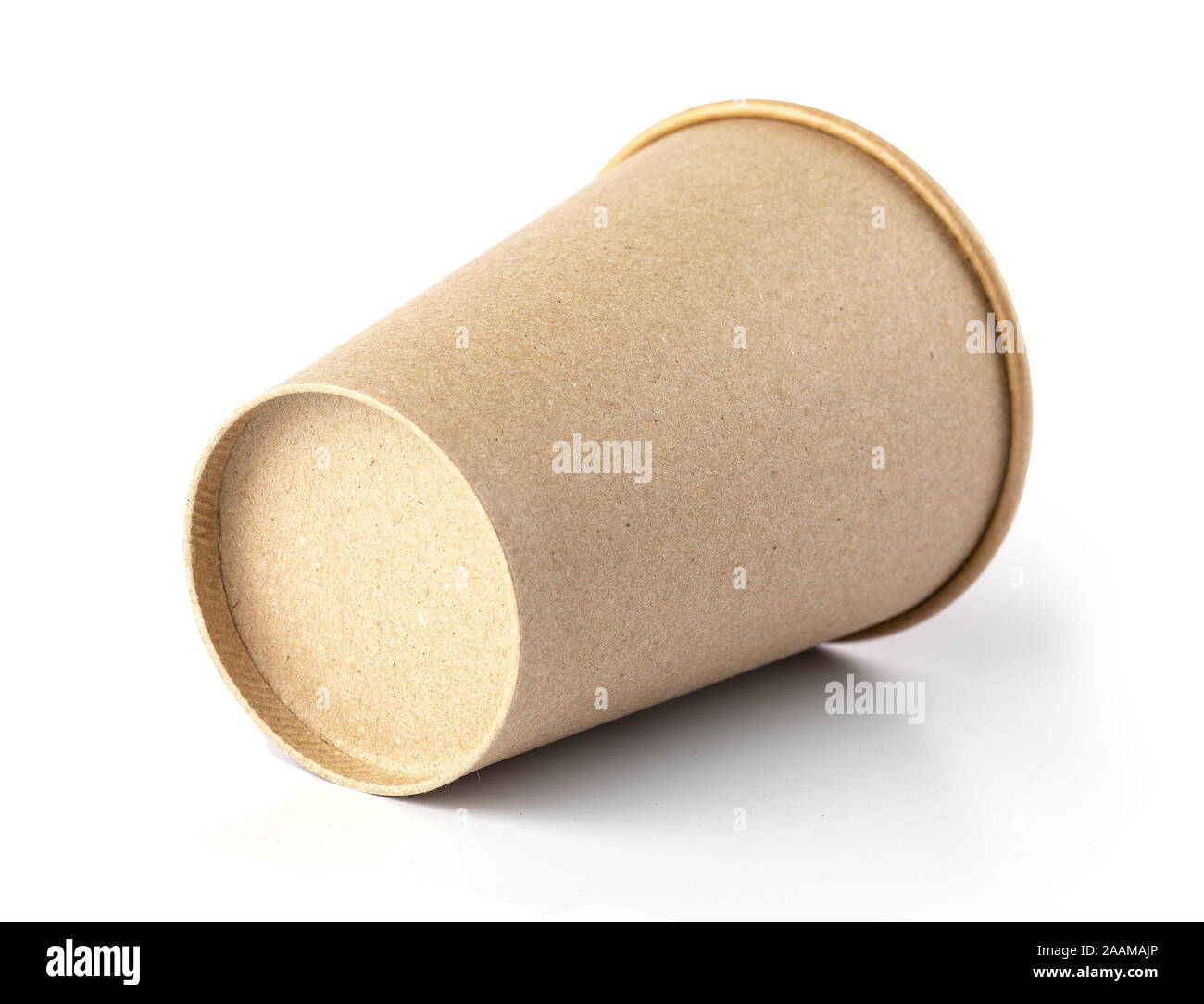 The empty paper coffee cup on white Stock Photo - Alamy