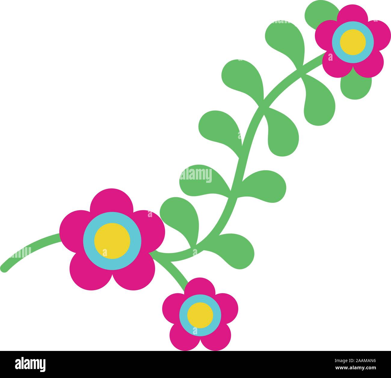 flowers and leafs garden icon Stock Vector Image & Art - Alamy