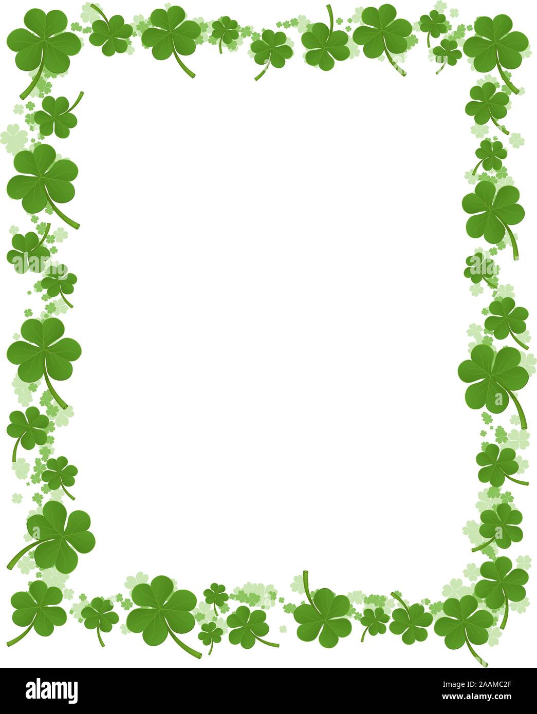 Three leafs clover frame pattern vector illustration Stock Vector Image ...