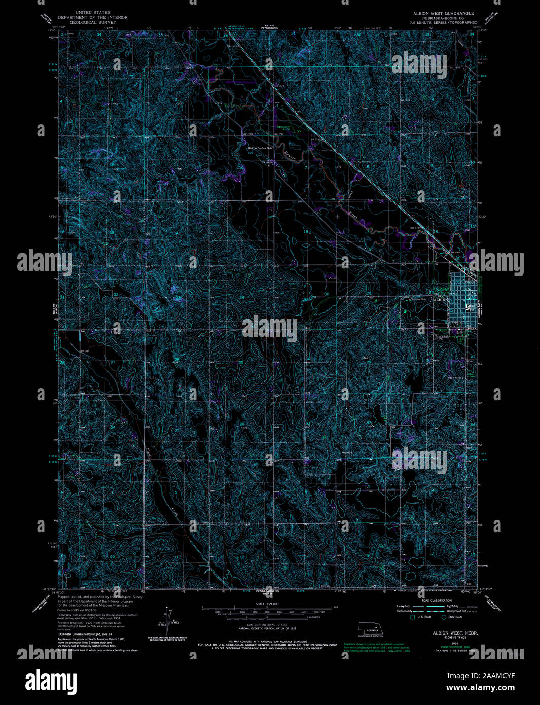Map of albion nebraska hires stock photography and images Alamy