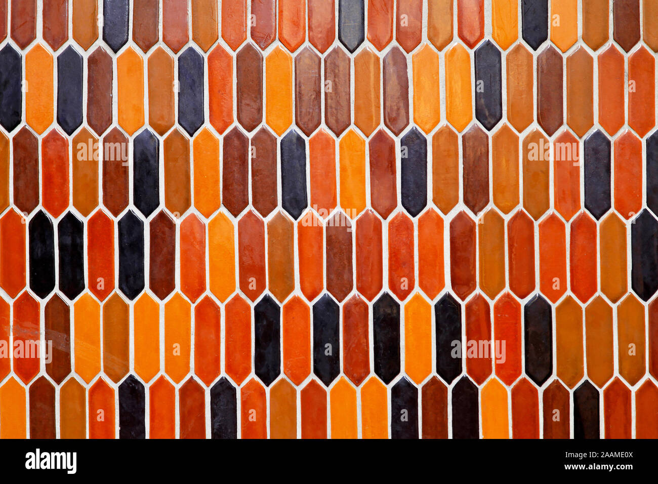 Background pattern of orange mosaic decorative tiles Stock Photo - Alamy