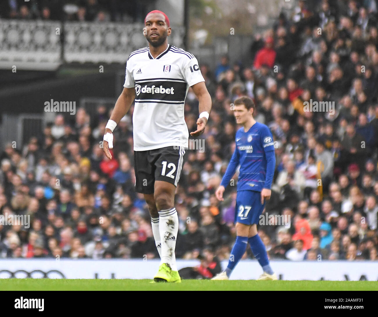 LONDON, ENGLAND - MARCH 3, 2019: Ryan Babel of Fulham pictured during the 2018/19 Premier League game between Fulham FC and Chelsea FC at Craven Cottage. Stock Photo
