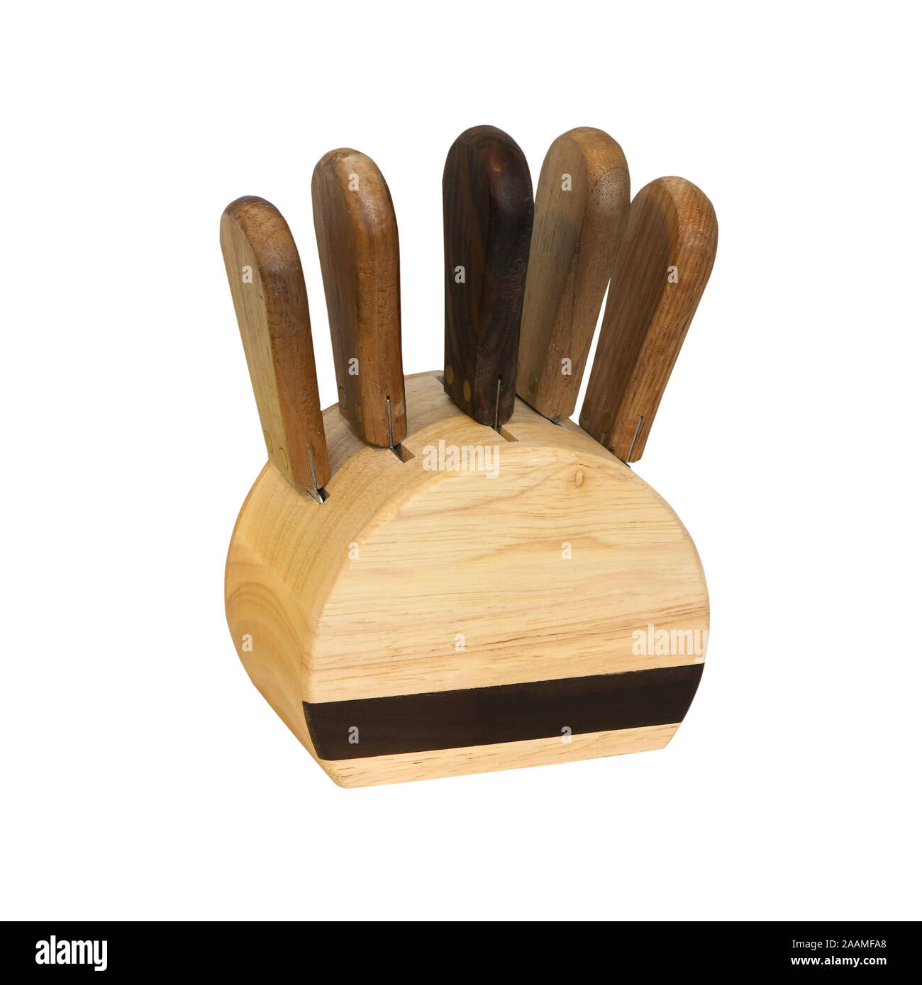Kitchen set of cheese knives isolated with clipping path included Stock