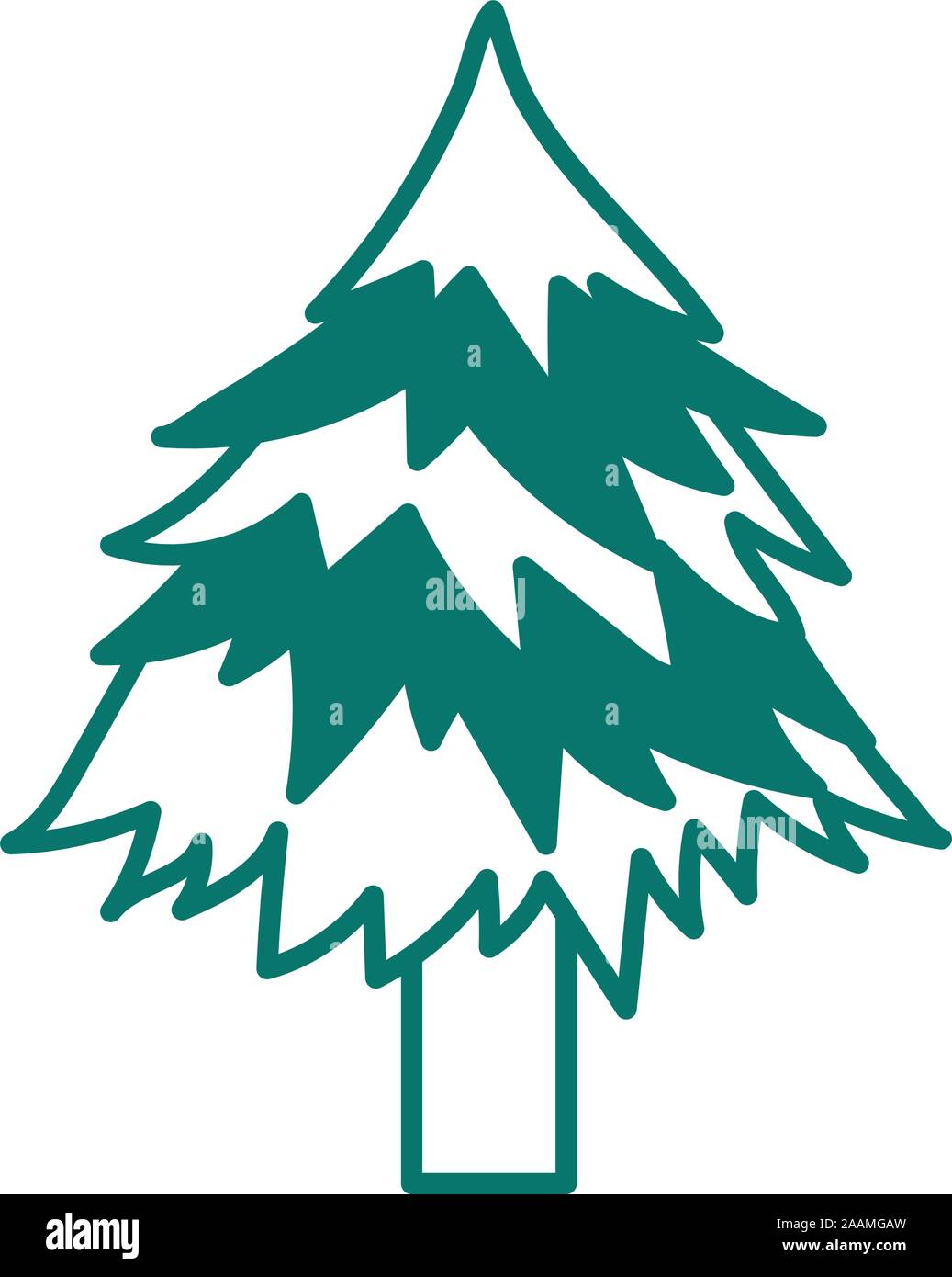 coniferus pine tree forest icon Stock Vector Image & Art - Alamy