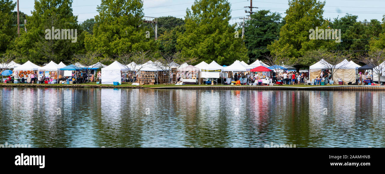 Babylon, New York, USA 8 September 2019 View of craft tents on the
